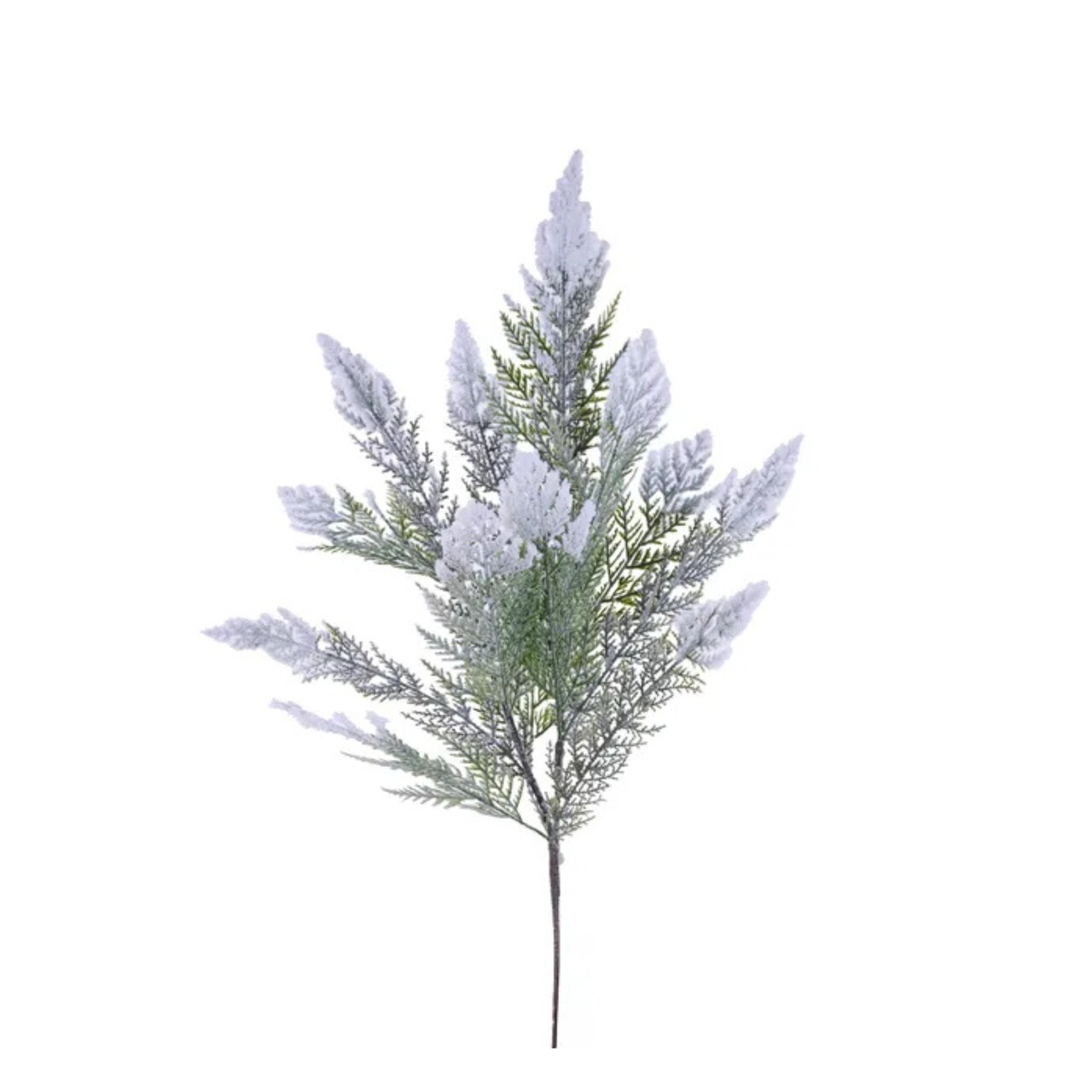 Snowy Cypress Spray – 33" Artificial Winter Greenery Stem-XV0007
